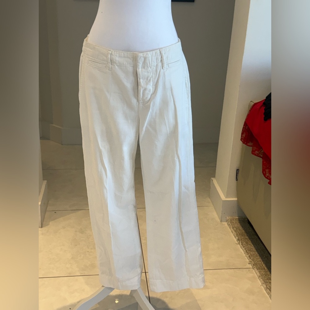 Frame Denim women’s over sized  Wide-Leg Chinos in Off-White size 26